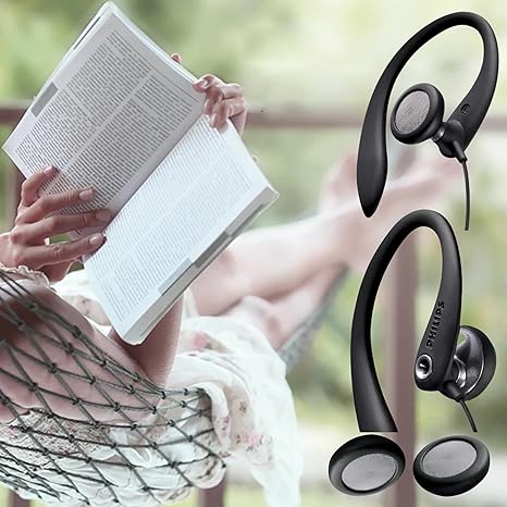 PHILIPS SHS3200BK/37 Flexible Earhook Headphones, Black